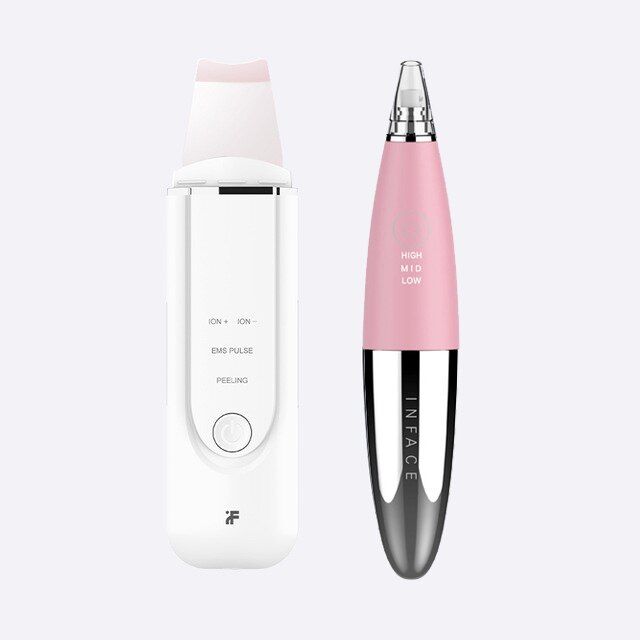 Xiaomi Inface Facial Cleansing Brush Vacuum Blackhead Remover Ultrasonic Ion Cleansing Skin Scrubber