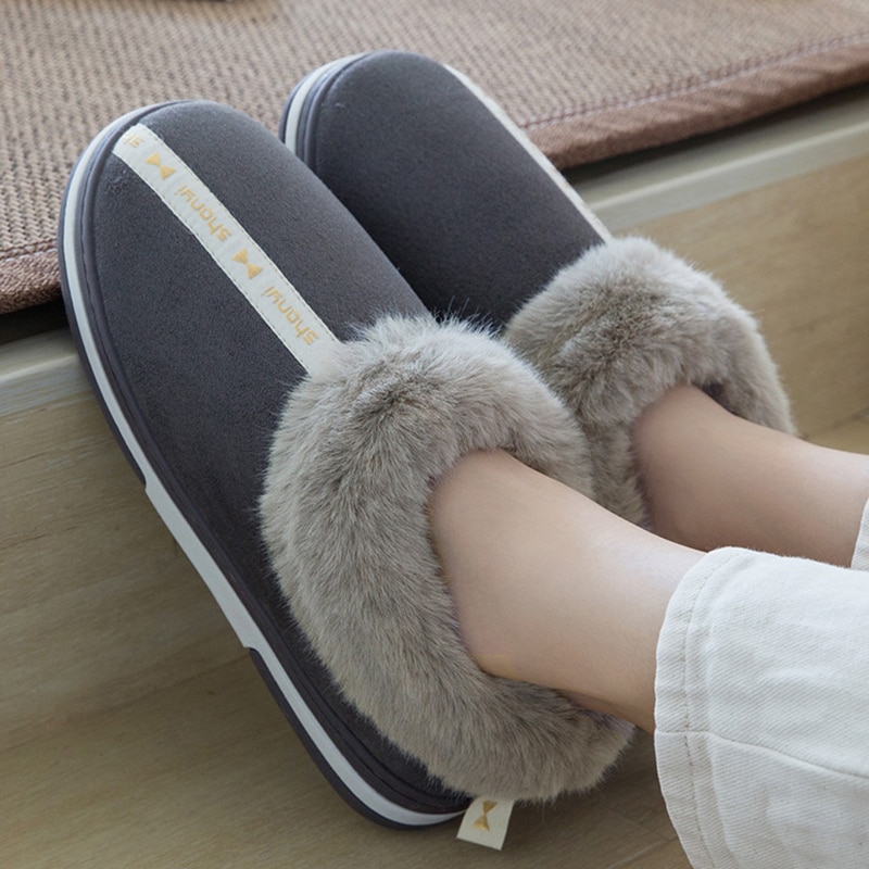 Hausschuhe hause männer schuhe Plattform hausschuhe warm Halten Männlichen hausschuhe nicht-Unterhose paar baumwolle schuhe Winter Weiche Hausschuhe