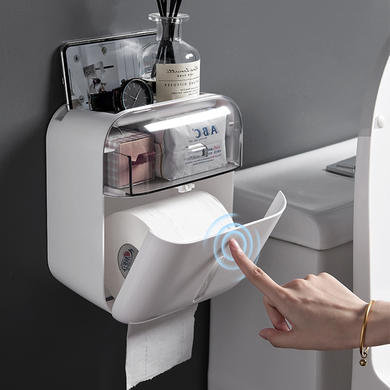 Toilet Paper Holder Rack Wall Mount Toilet Paper T... – Grandado