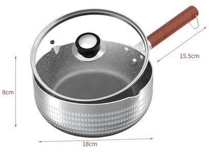 Japanse Stijl Sneeuw Pan Kleine Pot Huishoudelijke Gasfornuis Koken Noodle Soep Instant Noodle Pot Hete Melk Pot Non-Stick Bloempot: Color2