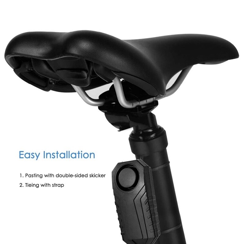 113db luide draadloze antidiefstalalarmen voor fietsen, waterdicht, deur-/raamtrillingsalarm, licht alarm met afstandsbediening
