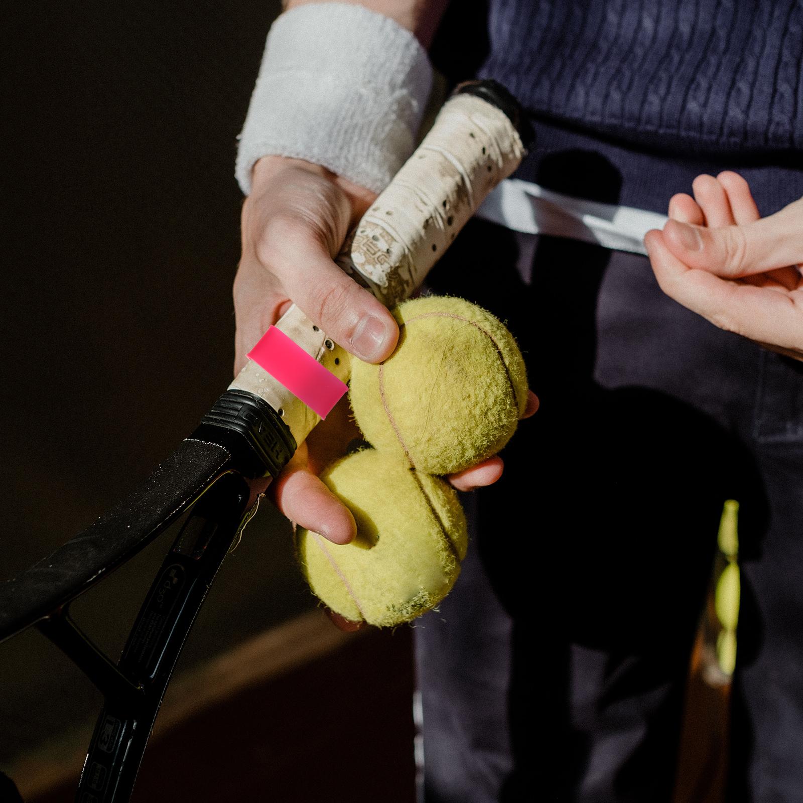 8 Pcs Racket Anti-slip Ring Tennis Overgrips Outdoor Protector Reusable Silica Gel Band