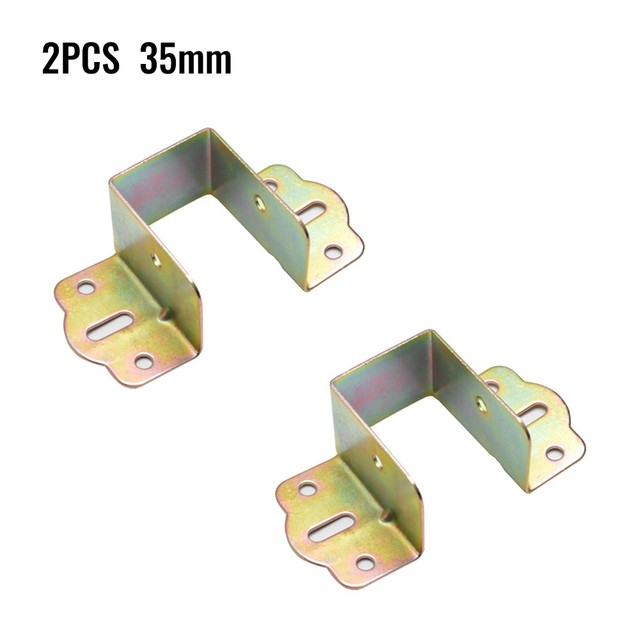 Iron Bed Rail Brackets Kit Metal Pack Replace 2 Piece Replacement 2pcs: 35mm