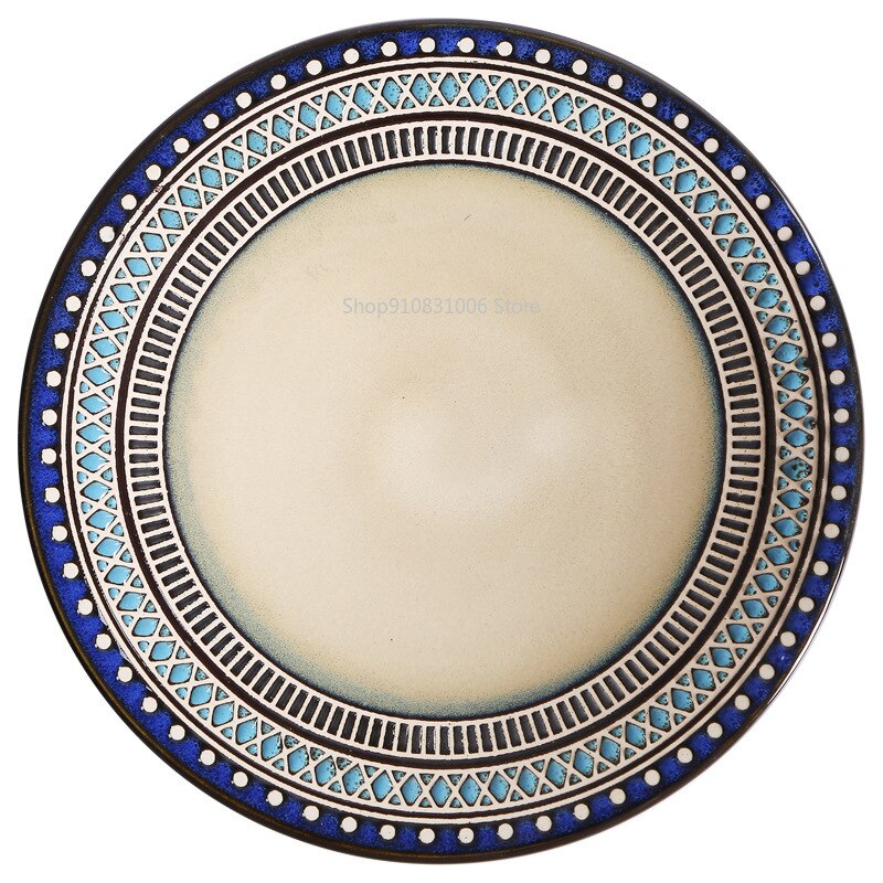 Ceramic tableware set ceramic plate deep dish European steak long fish