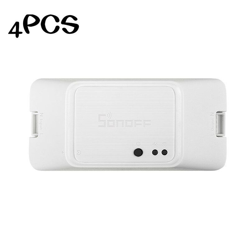 1/2/3/45PCS SONOFF Basic R3 Smart Home WIFI 10A Modules Smart Switch APP Compatible with Alexa Google Home Automation: 4PCS