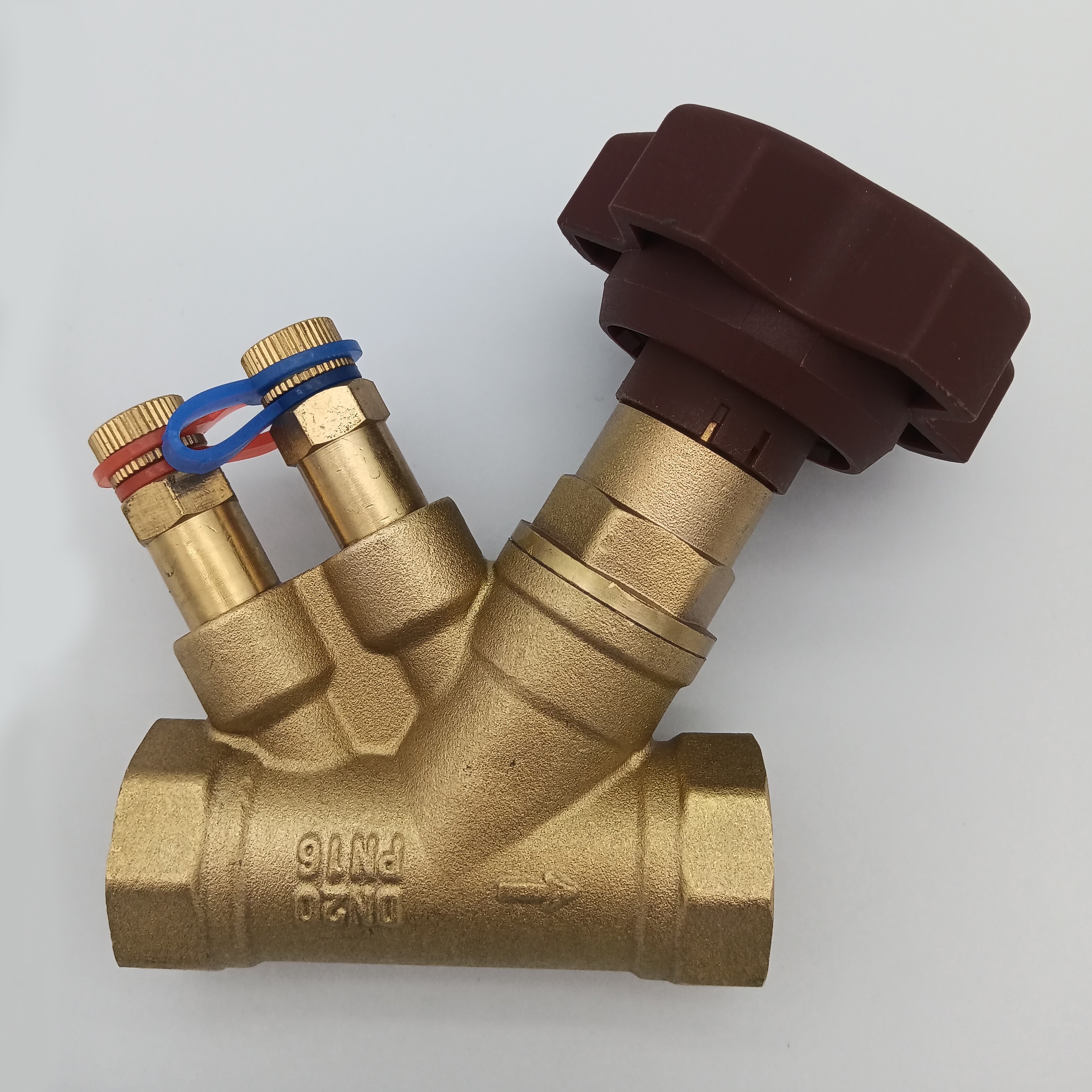 Brass Manual Pressure-independent Control Digital Water Flow Regulating Balancing Valve DN15,DN20,DN25,DN32,DN40,DN50 Brass Central Heating And Cooling Systems