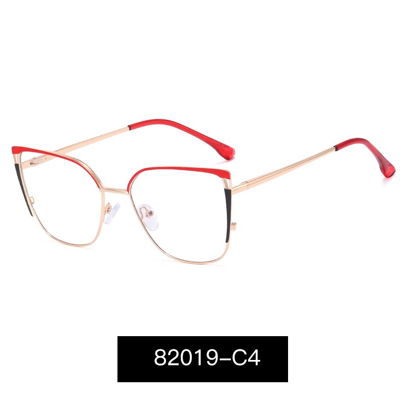 Kanspace Anti Blue Light Computer Eyewear Prescription Optical Vintage Metal Women Eyeglasses Cat Eye Glasses 82019: 82019-C4