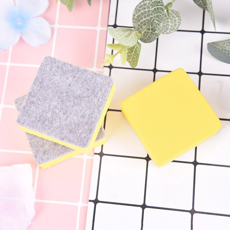 2Pcs/set Yellow Blackboard Eraser Whiteboard Cleaner Dry Marker Pen Foam Eraser Chalk Brushs