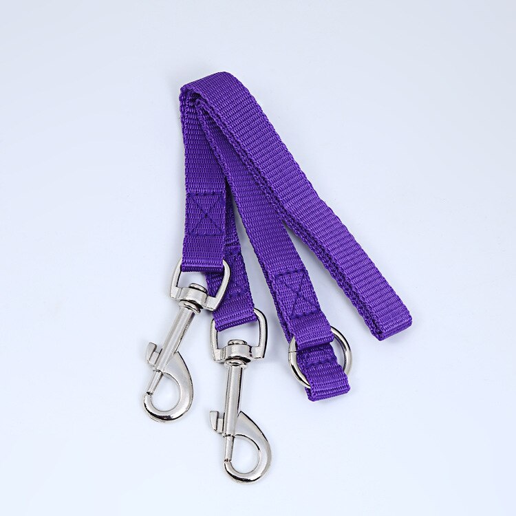 Twee Honden Leash Double Twin Dual Koppeling Hondenriem Twee In Een Sterke Nylon V Vorm Twee Manier Hond Wandelen lead Leash: Purple