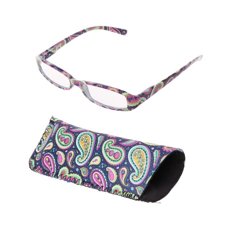 Vintage dames unisex leesbrillen brillen presbyopie lezers rechthoekig montuur heldere lens  +1.0 to +4.0: +150 / Blauw