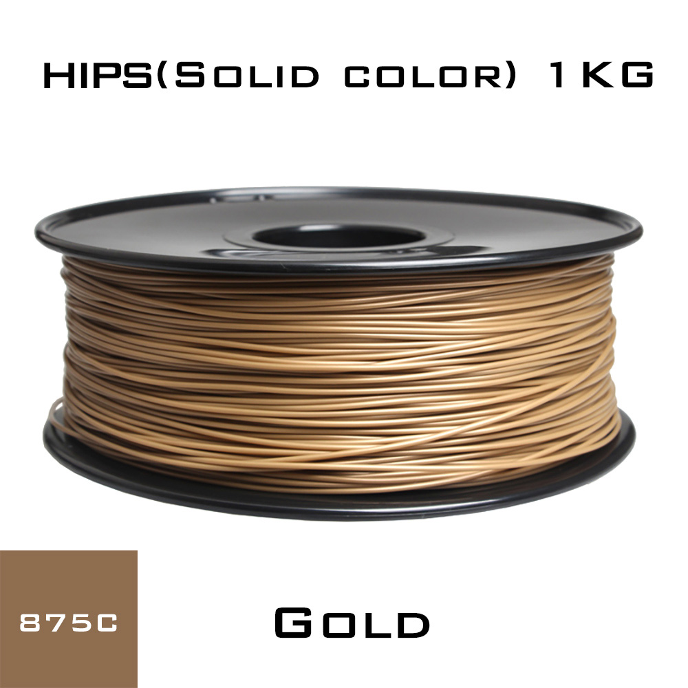 3dsway-filamento HIPS de plástico para impresora 3D, Material Reprap Makerbot de , 1,75mm, 1kg: HIPS 1.75 Gold
