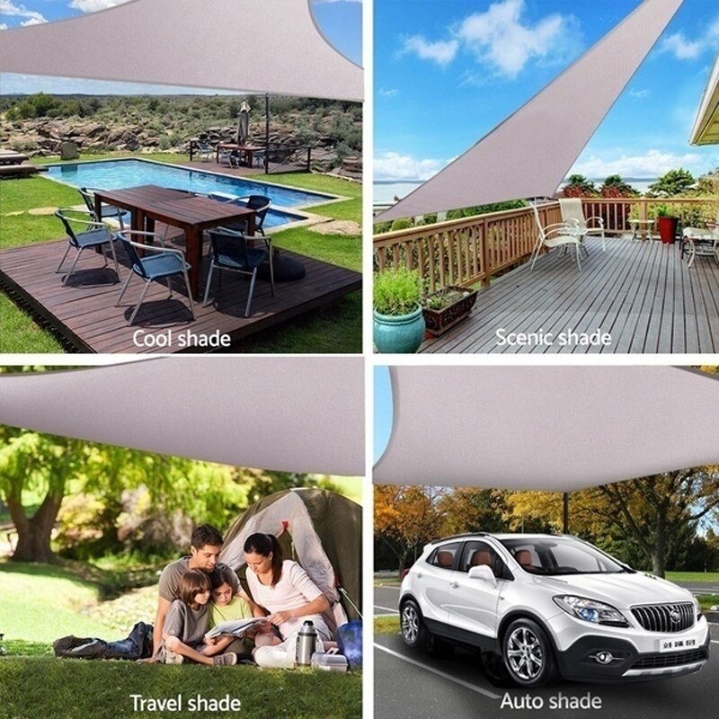Waterproof Triangular UV Sun Shade Sail Combination Net Triangle Sun Sail Tent