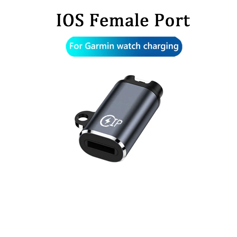 Cable de carga para Garmin Fenix 7 7S 7X 6 6S 6X Forerunner 255 955 945 745 USB tipo C IOS adaptador de cargador cargadores de reloj: Azul