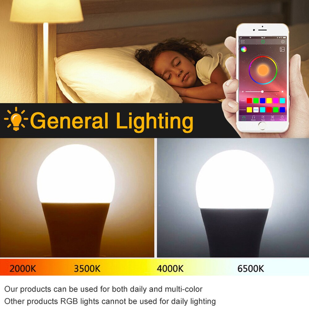 LED Lampjes Kleur Veranderende Lamp Dimbare Smart Draadloze Bluetooth Lamp voor Thuis Tafel Lampen Compatibel IOS/Android