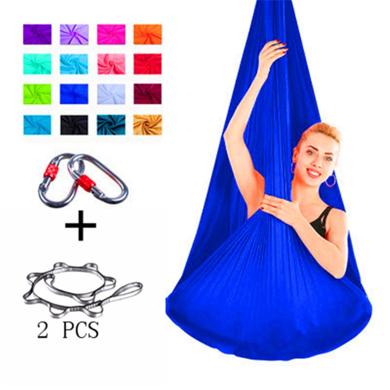 Full set Flying-Aerial Yoga Hammock Fabric Swing Latest Multifunction Anti-gravity Yoga belts for yoga training Yoga for sport