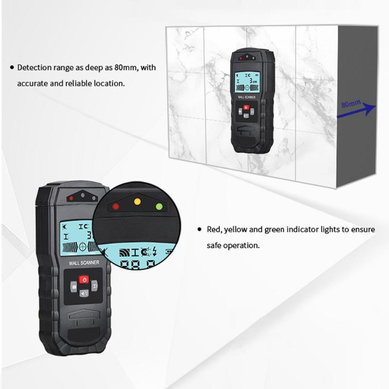 Digital Wall Metal Detector wiring Detecting wire water pipes materials in the wall motion detector Electric Box Finder WT55