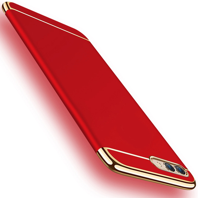 3in1 Voor Huawei Honor 10 Case Volledige Cover Hard Matte Shell Coque op Honor 10 Lite Honor 10 Hard Plating bumper Protector Behuizing: For honor 10 / Red