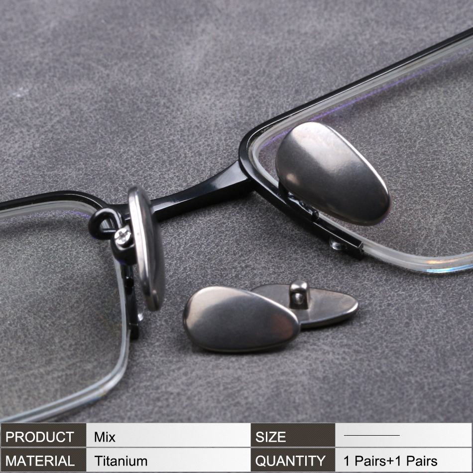 Color_max – plaquettes nasales en titane pour lunettes, 12mm, goutte d'eau, à visser: Waterdrop Mix 2p