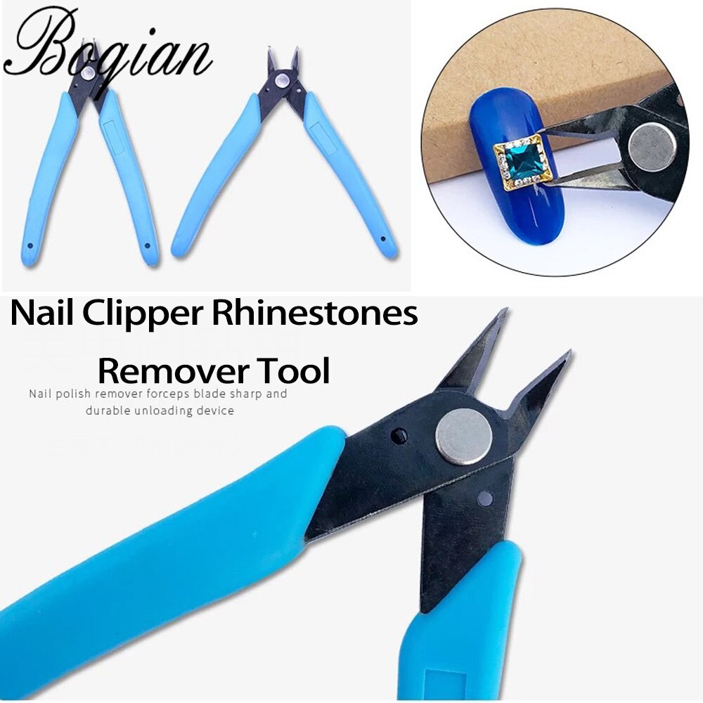 Bqan Snijden Tang Rvs Nail Art Clipper Remover Steentjes Ketting Schaar Manicure Boren Clip Gereedschappen