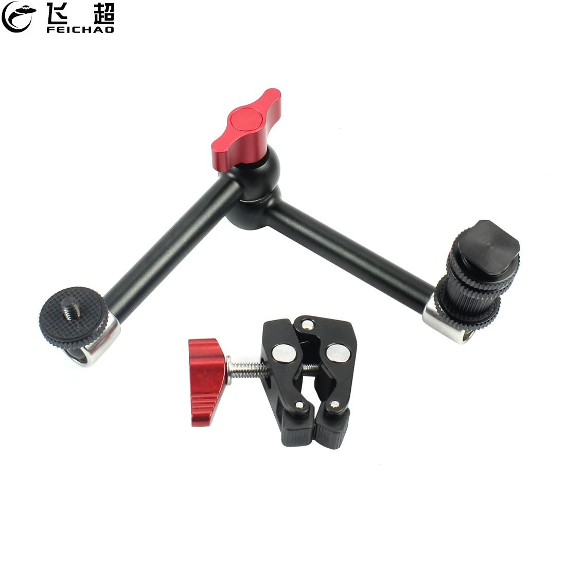 Adjustable Friction Articulating Magic Arm 7 9 11 inch 1/4" Cold Shoe Mount Super Clamp for Flash Light Monitor Video SLR Camera