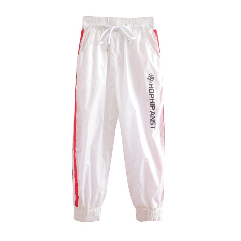 Meisjes Hip Hop Dance Kostuums rode Jas Witte Broek Straat Podium Kleding Kind Dans Jazz Outfits Prestaties Slijtage Koreaanse: Pants / 140