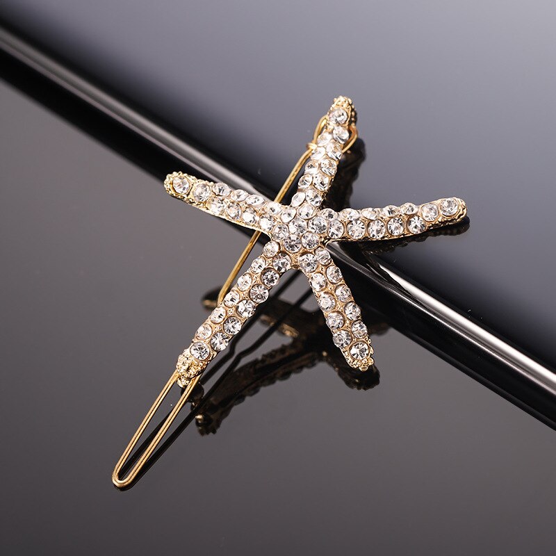Pinces à cheveux en forme d&#39;étoile de mer pour mariée, élégantes, faites à la main, pour la plage, accessoires pour chapeaux de mariage, Festival, sirène