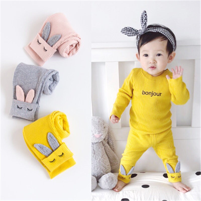 HziriP Leggings Herfst Cartoon Broek Katoen Effen Unisex Baby Jongens Meisjes Broek kinderen Broek Verdikking Baby 1-4Y