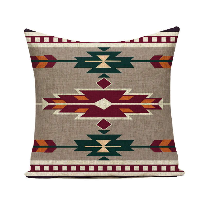Sierkussen Gevallen Bohemian Aztec Geometrische Patroon Kussenhoes 45Cm X 45Cm Thuis Woonkamer Decoratie Linnen/katoen Kussensloop