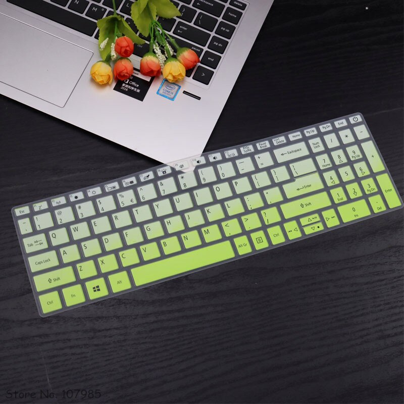 Housse de protection de clavier d&#39;ordinateur portable, pour Acer Aspire 3 A317-32 A317-33 A317-51 A317-51G A317-51K A317-51KG A317-52-37N 15.6 pouces: Gradualgreen
