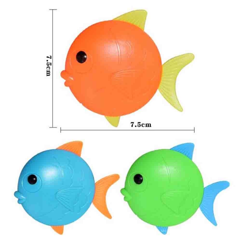 Children's Swimming Toy Diving Ring Stick Water Torpedo Throwing Toys Summer Game Swimming Pool Toys: 3 pcs diving fish