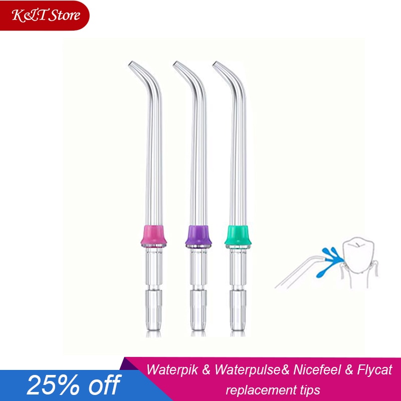 Embout à Jet Standard pour buses de remplacement Waterpulse & Waterpik & Nicefeel & Flycat accessoire d'irrigateur Oral à fil dentaire