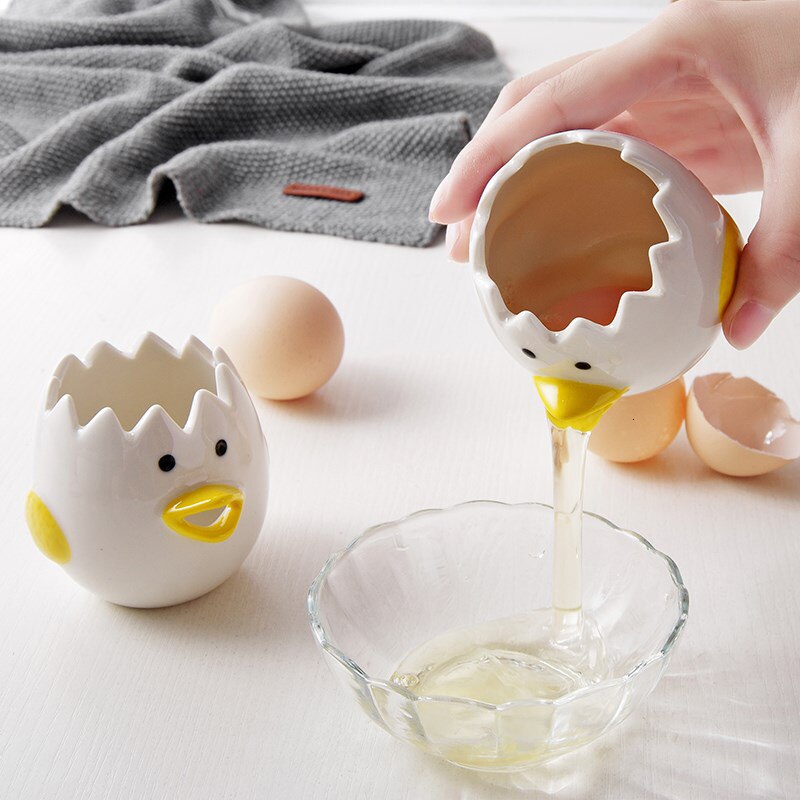 Creativo di Ceramica Separatori Tuorlo Albume Tuorlo D'uovo Separatore Bianco Strumenti Di cottura Strumento Di uso Domestico Da Cucina Essenziale gadget Da Cucina