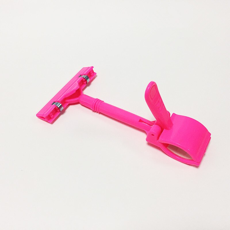 5pcs Double Head Adjustable Plastic Rotatable Sign Clips Merchandise Display POP Clip Label Tag Holder Stand: Pink 2
