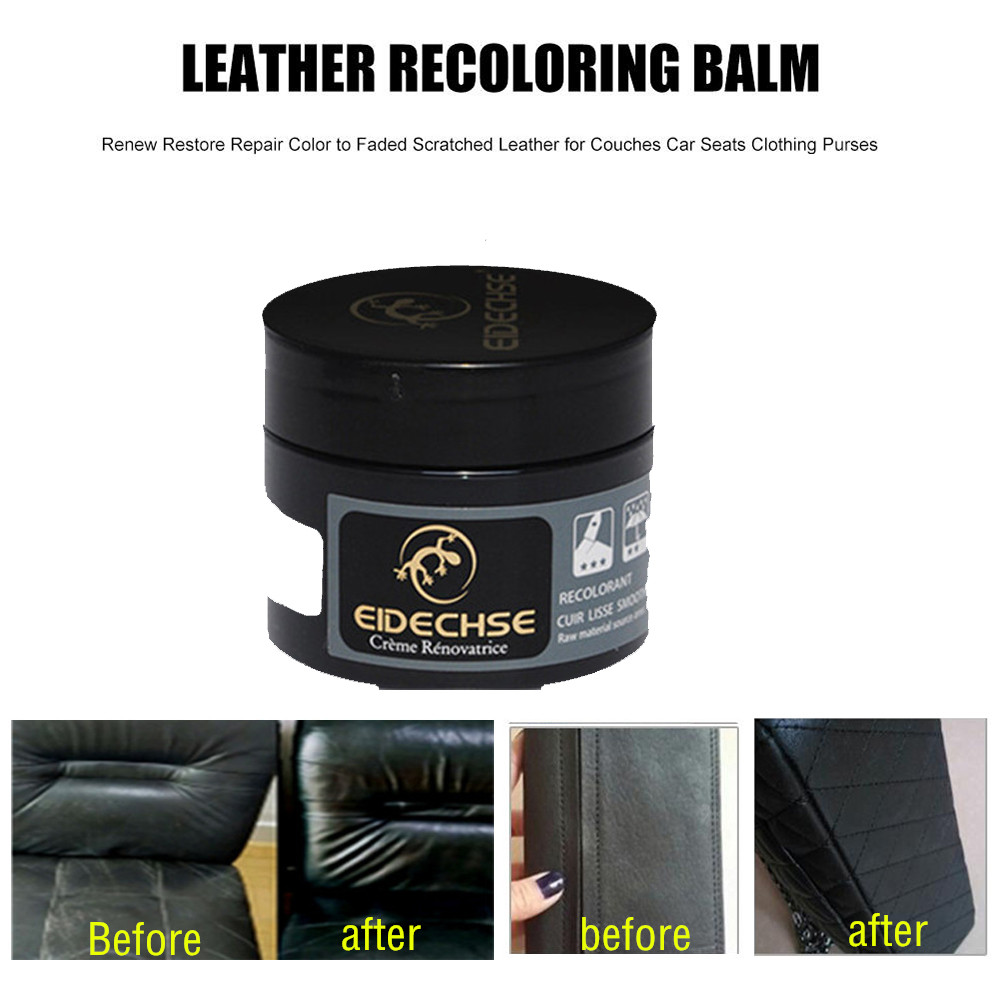 Trous en cuir éraflure fissures déchirures vinyle Kit de réparation Auto siège de voiture canapé manteaux en cuir liquide lisse outil de restauration: 50ml Color paste