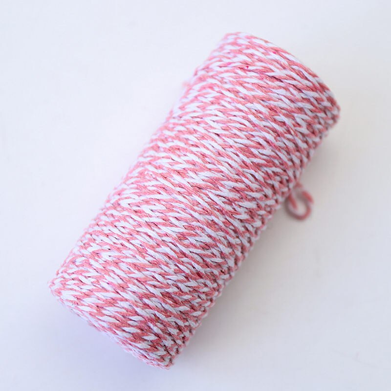 100 Meter 1.5mm Twee-Kleur Katoenen Koord Garen Hand Geweven Home Decor DIY Craft Voor Kleding Naaien stof Katoenen Touw: 6