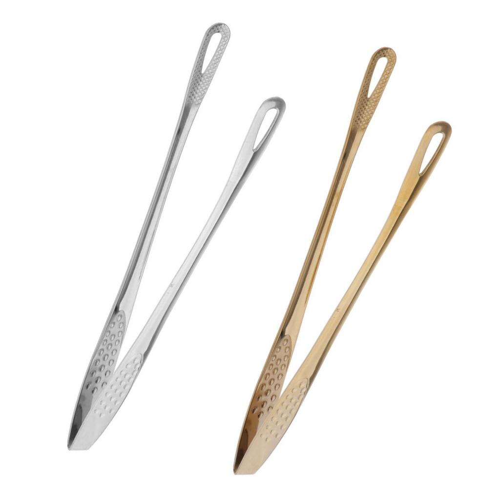 Pinzas de cocina de acero inoxidable para cocinar y asar