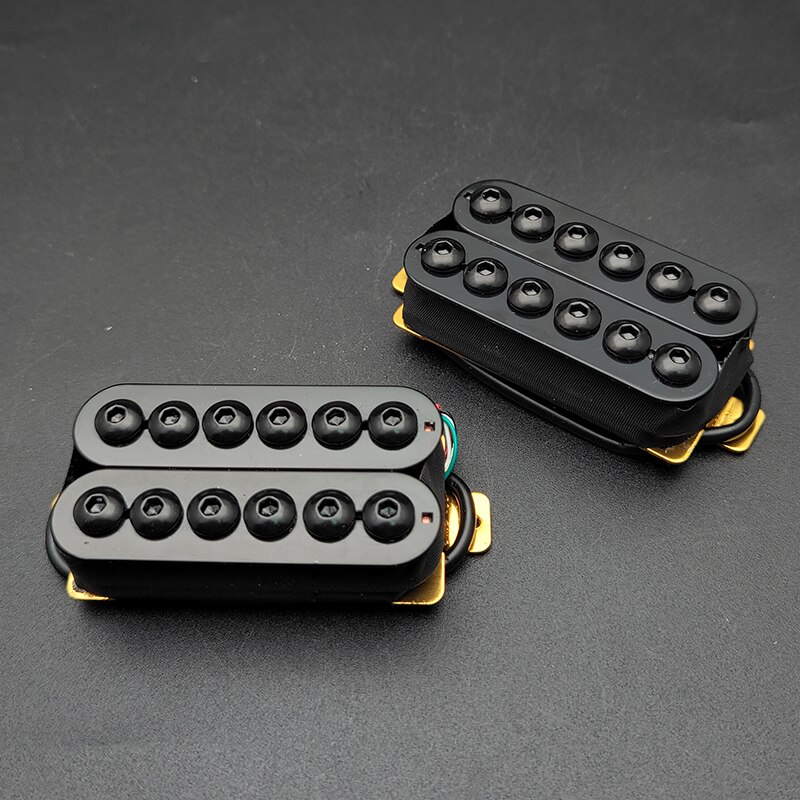 Adjustable Metal Double Coil Electric Guitar Pickups Humbucker Punk Black