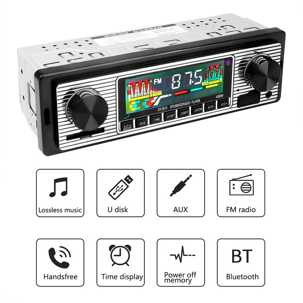 Bluetooth Car MP3 Player Auto Car Radio Wireless Multimedia Player AUX USB FM 12V Classic Stereo Car Audio Player Car Electric