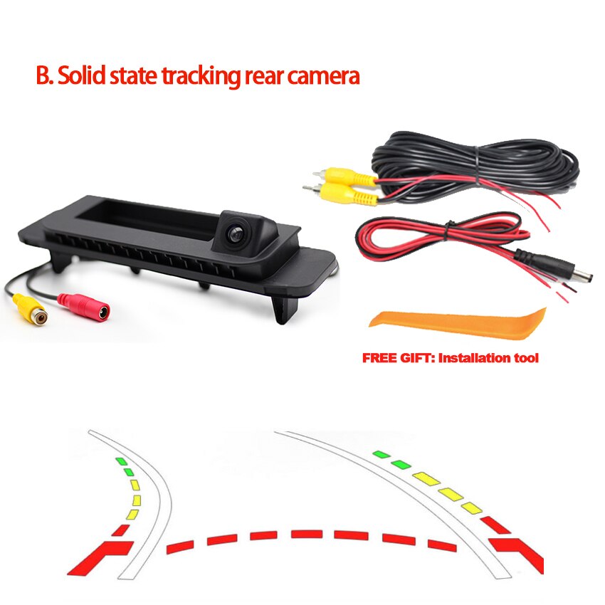 Ccd Hd Kofferbak Handvat Achteruitrijcamera Voor Mercedes Benz C Klasse W205 C180 C200 C280 C300 C350 C63 amg ~: Dynamic trajectory