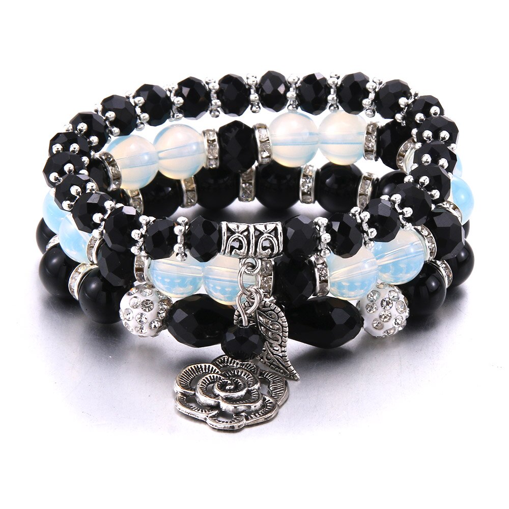 Bohemian Trend Women's Beaded Bracelet 3Pcs Mixed Color Resin Bracelet For Men's Luxury Jewelry Party Birthday: B3ZH-50