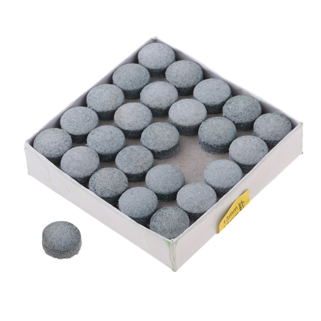 50pcs Cue Tips for Snooker Billiard Pool Cue Stick Leather Nine Ball Cue Tips Replacement Parts Entertainment 13mm
