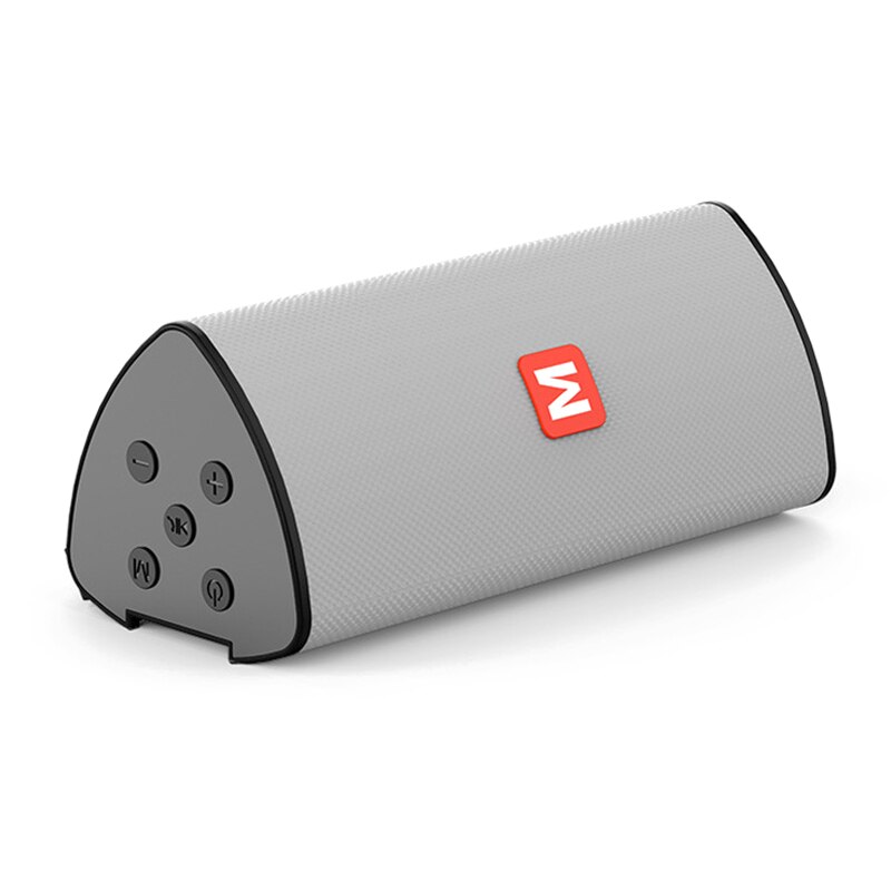 Draagbare bluetooth 5.0- luidspreker met usb-stick, tf-kaartweergave, dubbele hoorns, subwoofer, tws, draadloze aux-ingangskolom: Grijs