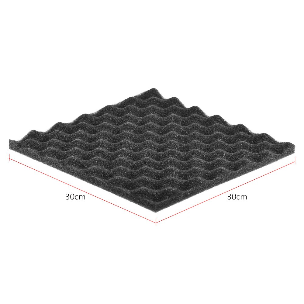 12/24 pakke akustiske skumpaneler lydisolering skum akustisk skum 30 * 30cm/ 12 * 12in akustiske skum lydabsorberende bomuld