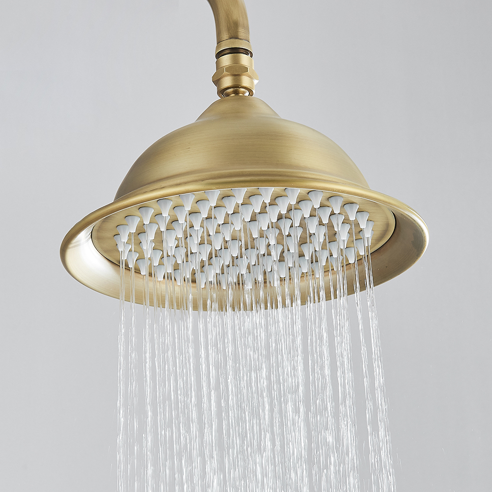 Badkamer 8 inch antiek messing douchekop bad regendouche kraankop badkameraccessoires massief messing