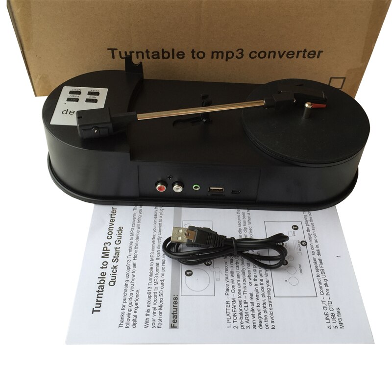 vinyl turntable to mp3 converter, convert vinyl turntable to mp3 save in U Driver /SD TF Card directly, no PC required,33/45