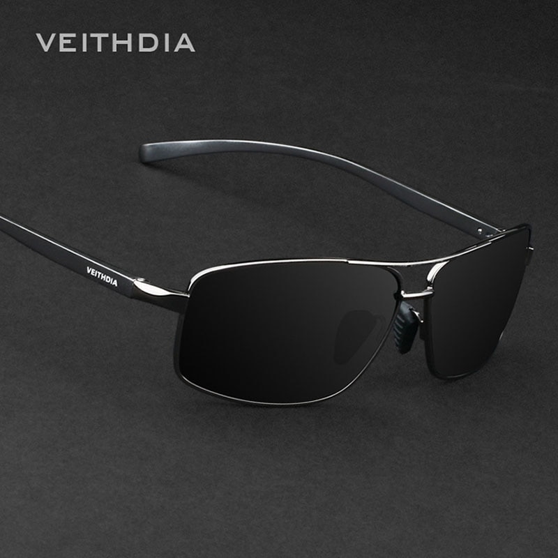 Veithdia Brand Gepolariseerde Heren Zonnebril Aluminium Zonnebril Eyewear Accessoires Voor Mannen Oculos De Sol Masculino 2458