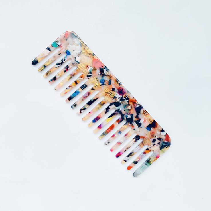 Acétate Massage confortable antistatique peignes à cheveux coloré brosse à cheveux outil de coiffure 2 taille pour les femmes filles: 14.5cm colorful