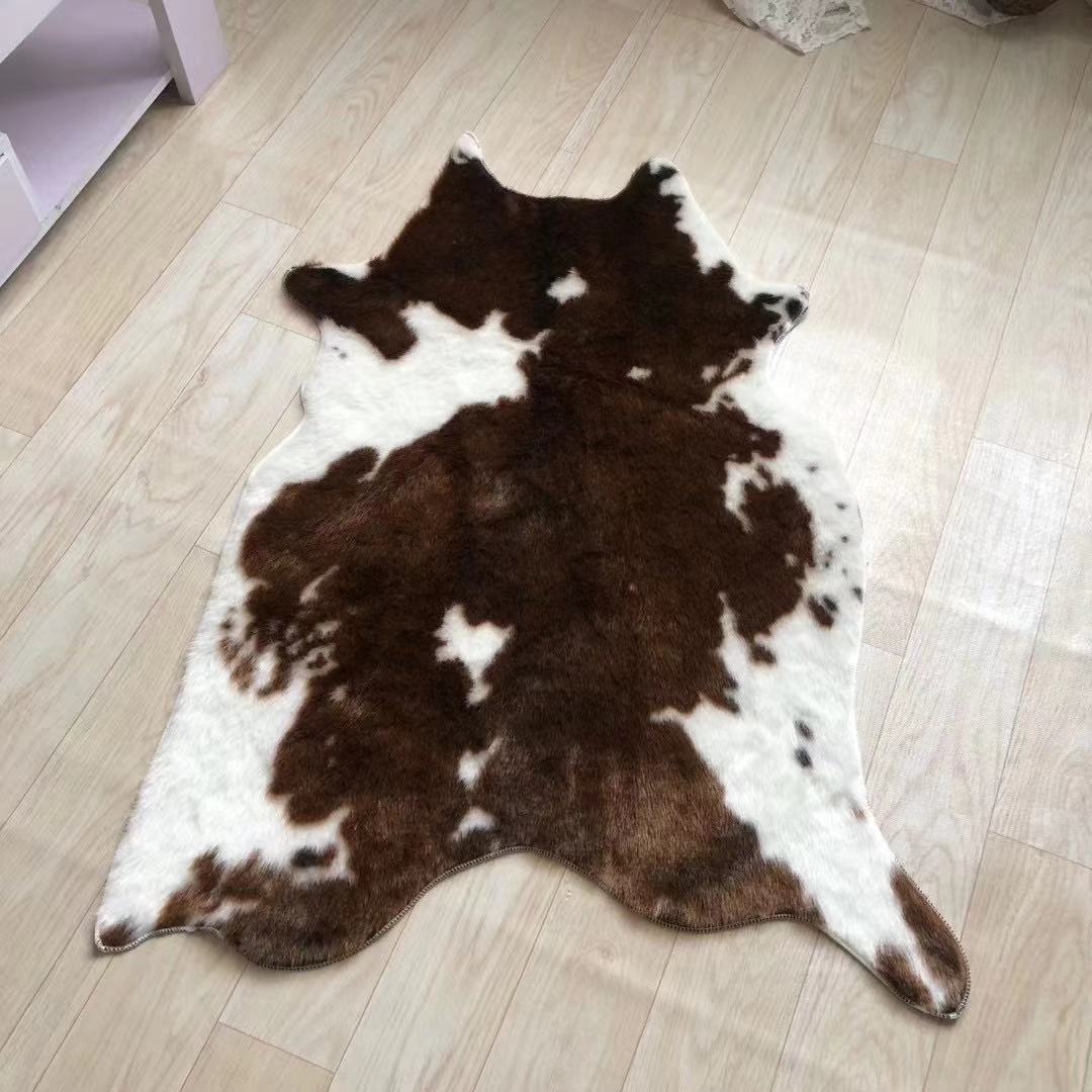 Alfombra con estampado de Tigre, antideslizante, piel de vaca, leopardo, piel sintética,: size84x110cm