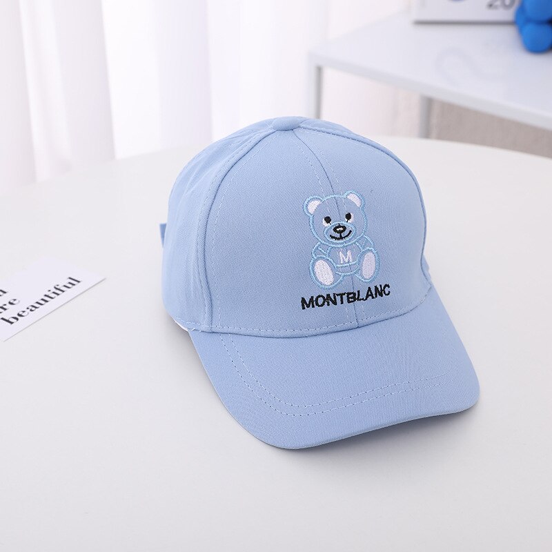 Doitbest Zomer Kids Jongen Meisje Cap Baseball Hoeden Cartoon Beer Lente Kind Zon Hoeden Piekte Caps Snapback Voor 2 Te 7 Jaar Oud: Blauw