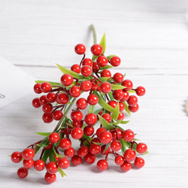 Ivy Red Berry Berries Bush Bouquet Christmas Vine Holly Xmas Festive Fern Home Office SNO88: red